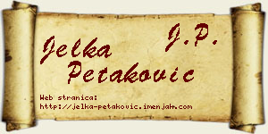 Jelka Petaković vizit kartica